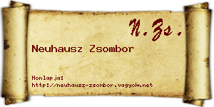 Neuhausz Zsombor névjegykártya